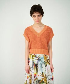 GRACE CONTINENTAL カノコショートニットトップ