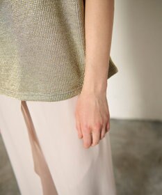 GRACE CONTINENTAL ラメカットトップ