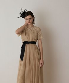 GRACE CONTINENTAL チュールプリーツドレス