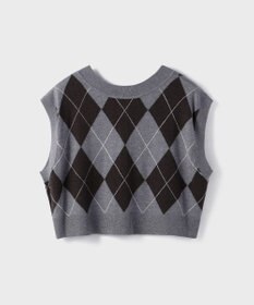 GRACE CONTINENTAL アーガイルニットベスト