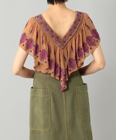 刺繍フリルノースリーブトップ / GRACE CONTINENTAL | GRACE