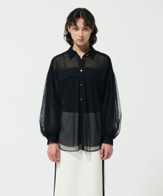 GRACE CONTINENTAL チュールレイヤードシャツ