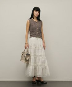 GRACE CONTINENTAL クロシェライクニットジレ