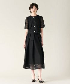 GRACE CONTINENTAL レースショートトップ ブラック