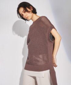 GRACE CONTINENTAL メッシュ2wayニットトップ