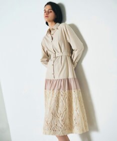GRACE CONTINENTAL 刺繍ヘムシャツワンピース