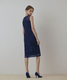 GRACE CONTINENTAL コ－ド刺繍タイトドレス