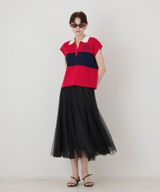 GRACE CONTINENTAL ラガーポロニットトップ