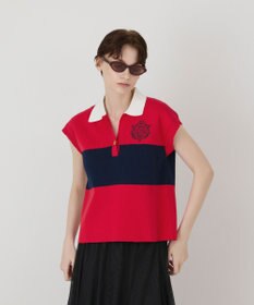GRACE CONTINENTAL ラガーポロニットトップ