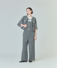 GRACE CONTINENTAL チェックツイードショートジャケット