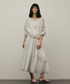 GRACE CONTINENTAL ドットフロッキーブルゾン