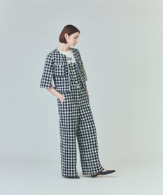 GRACE CONTINENTAL チェックツイードショートジャケット