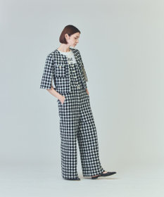 GRACE CONTINENTAL チェックツイードショートジャケット