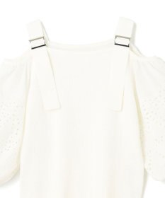 GRACE CONTINENTAL 刺繍パフスリーブニットトップ