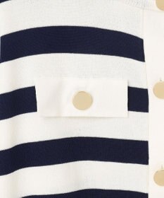 GRACE CONTINENTAL ニットボーダーカーディガン