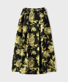 GRACE CONTINENTAL ラメフラワージャガードスカート