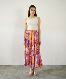 GRACE CONTINENTAL ペイズリープリントギャザスカート