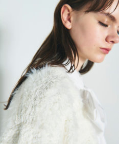 GRACE CONTINENTAL フェザーツイードニットカーディガン