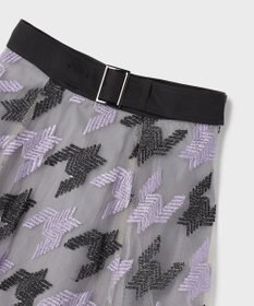 GRACE CONTINENTAL 千鳥刺繍チュールスカート