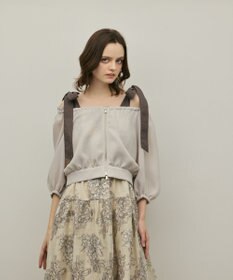 GRACE CONTINENTAL カラミ2wayジャケット ベージュ