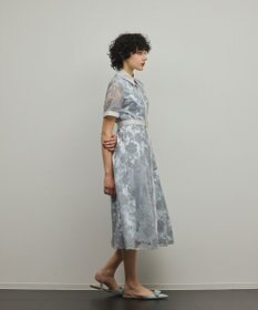 GRACE CONTINENTAL フラワーコード刺繍ワンピース