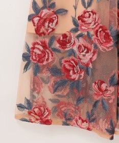 GRACE CONTINENTAL ローズ刺繍フレアドレス