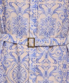 GRACE CONTINENTAL ダマスク柄風プリントワンピース