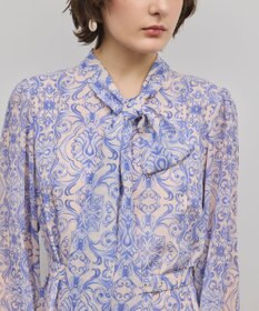 GRACE CONTINENTAL ダマスク柄風プリントワンピース