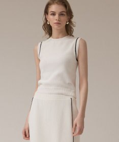 GRACE CONTINENTAL カノコニットトップ ホワイト