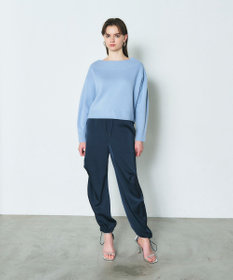 GRACE CONTINENTAL ウールルーズニットトップ サックス