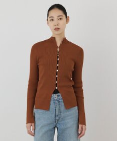 GRACE CONTINENTAL ボタンリブニットカーディガン