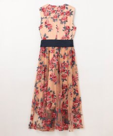 GRACE CONTINENTAL ローズ刺繍フレアドレス