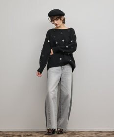 GRACE CONTINENTAL スパンコールニットトップ