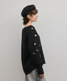 GRACE CONTINENTAL スパンコールニットトップ