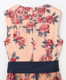 GRACE CONTINENTAL ローズ刺繍フレアドレス