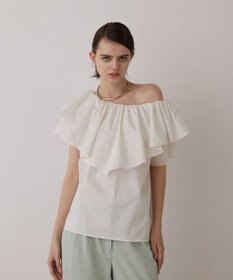 GRACE CONTINENTAL フリルオフショルトップ