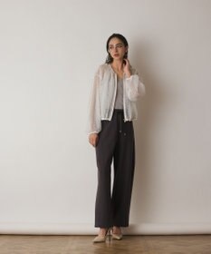 GRACE CONTINENTAL メッシュギャザーブルゾン