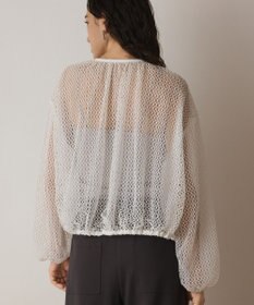 GRACE CONTINENTAL メッシュギャザーブルゾン