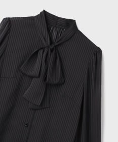 GRACE CONTINENTAL ストライプボウブラウス