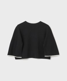 GRACE CONTINENTAL バイカラースリットニットカーディガン