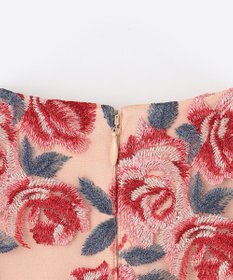 GRACE CONTINENTAL ローズ刺繍フレアドレス