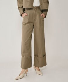 GRACE CONTINENTAL ロールアップワイドパンツ