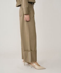 GRACE CONTINENTAL ロールアップワイドパンツ カーキ