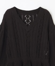 GRACE CONTINENTAL レース編ルーズニットトップ
