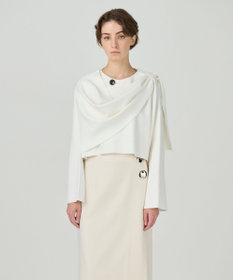 GRACE CONTINENTAL ケープショートニットトップ