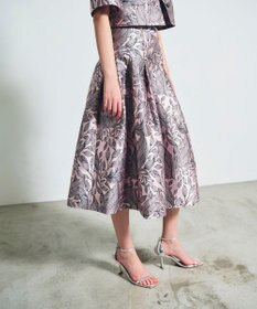 GRACE CONTINENTAL ボタニカルジャガードスカート