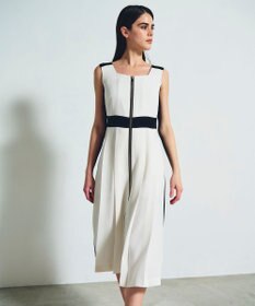 GRACE CONTINENTAL ラインバイカラードレス