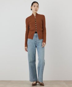 GRACE CONTINENTAL ボタンリブニットカーディガン