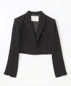 GRACE CONTINENTAL トリアセショート丈ジャケット ブラック