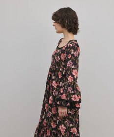 GRACE CONTINENTAL ボタニカルプリントティアードワンピース